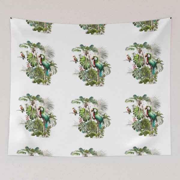 Aperçu de l'œuvre Tentations Tropicales : Adoptez L'exotisme avec Ce Motif Floral Audacieux. créée et vendue par BENMBARK.