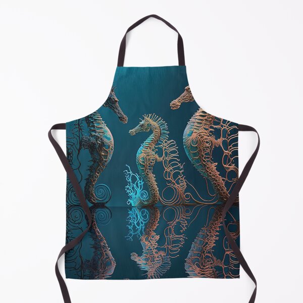 Aperçu de l'œuvre aquatic sea horses swimming créée et vendue par artyficial-.