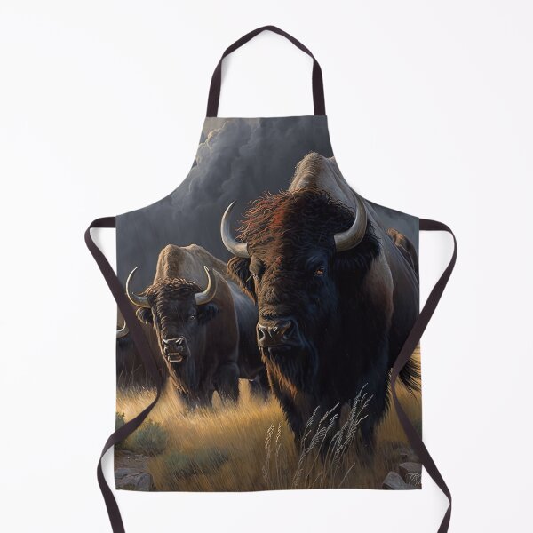 Item preview, strong herd of buffalos in a thunderstorm designed and sold by artyficial-.