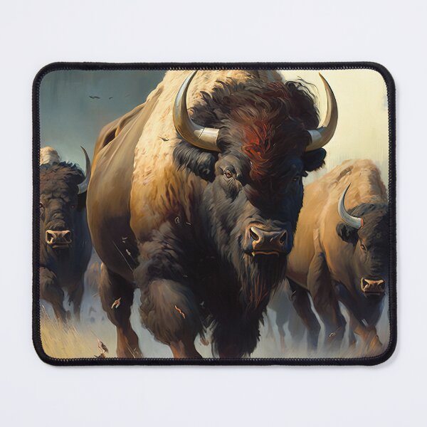 Item preview, Quiet herd of buffalos in the meadow designed and sold by artyficial-.