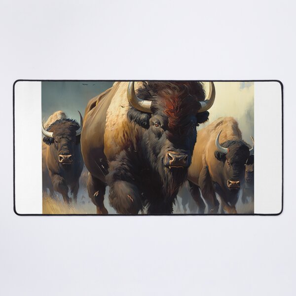 Item preview, Quiet herd of buffalos in the meadow designed and sold by artyficial-.
