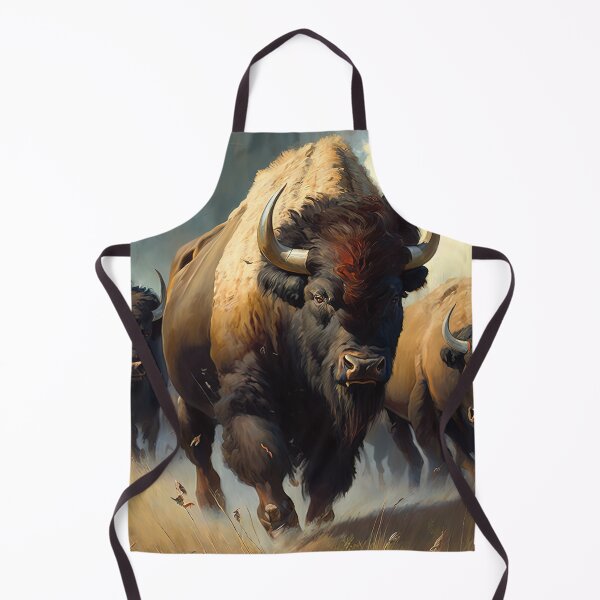 Item preview, Quiet herd of buffalos in the meadow designed and sold by artyficial-.