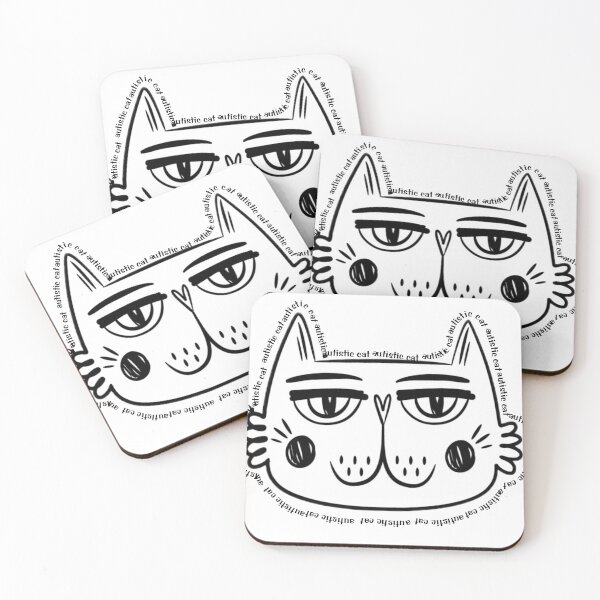 Item preview, Autistic black cat designed and sold by Hight-low-view.