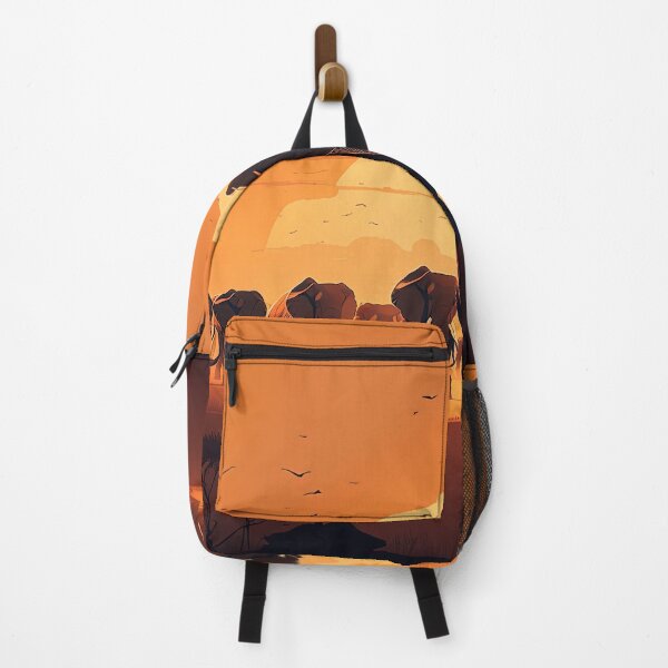 Item preview, Cartoon group of elephants in the desert designed and sold by artyficial-.
