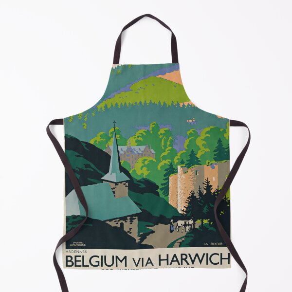 Item preview, 1930 Vintage Travel Poster - BELGIUM VIA HARWICH. FRANK NEWBOULD designed and sold by Gin Neko.