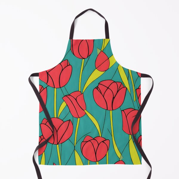 Item preview, Red tulips pop art style pattern designed and sold by patterncrow.