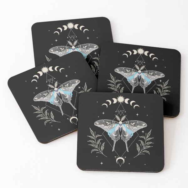 Item preview, Demiboy Luna Moth Celestial Cottagecore LGBT Pride Flag designed and sold by Clara Hollins.