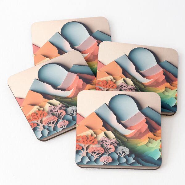 Item preview, Mountain Colors in Paper art style designed and sold by FormFinder.