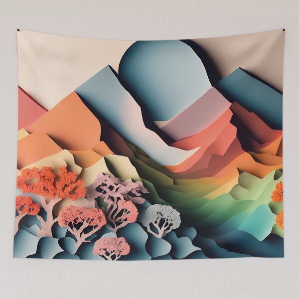 Item preview, Mountain Colors in Paper art style designed and sold by FormFinder.