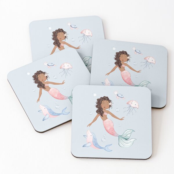 Item preview, Mermaid pattern / ocean underwater world for baby nursery kids room designed and sold by portrait4you.