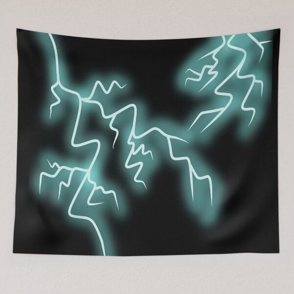 Item preview, Electric Blue Glowing Lightening Bolts on a Black Backdrop, made by EndlessEmporium designed and sold by EndlessEmporium.