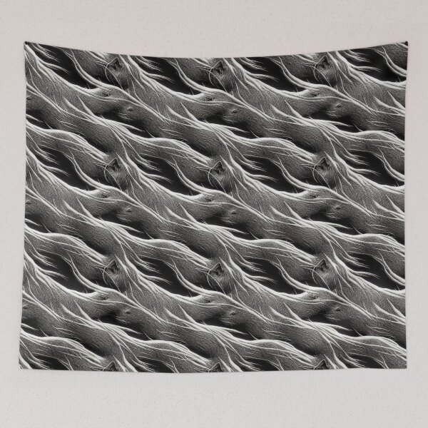 Item preview, Black and White Wool Pattern designed and sold by KookyKaboodle.