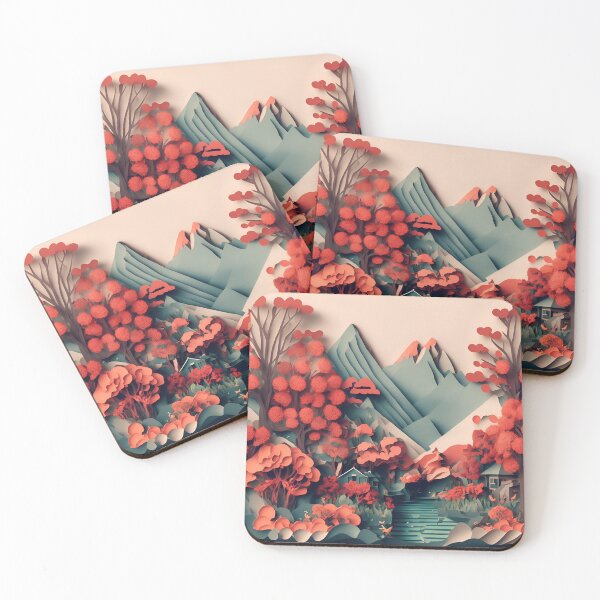 Item preview, Mountain Village Secret in Paper art style designed and sold by FormFinder.