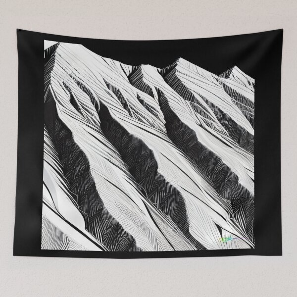 Item preview, Trippy Abstract Mountain Vibes 9 designed and sold by Benito Del Ray.