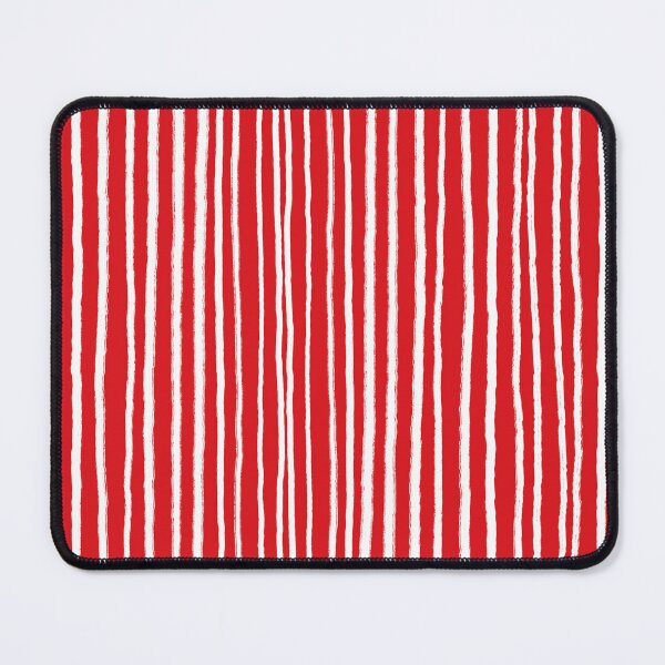Item preview, Red and White, Vertical, Free Hand Stripes designed and sold by OneThreeSix.