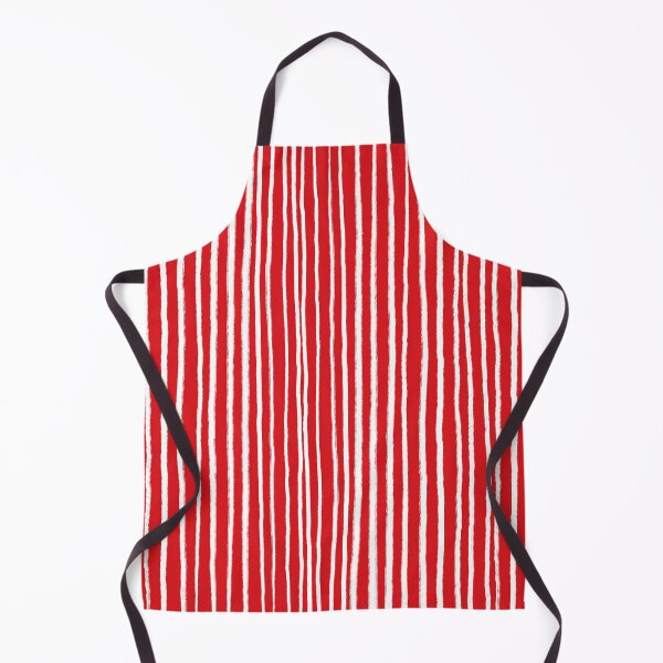 Item preview, Red and White, Vertical, Free Hand Stripes designed and sold by OneThreeSix.