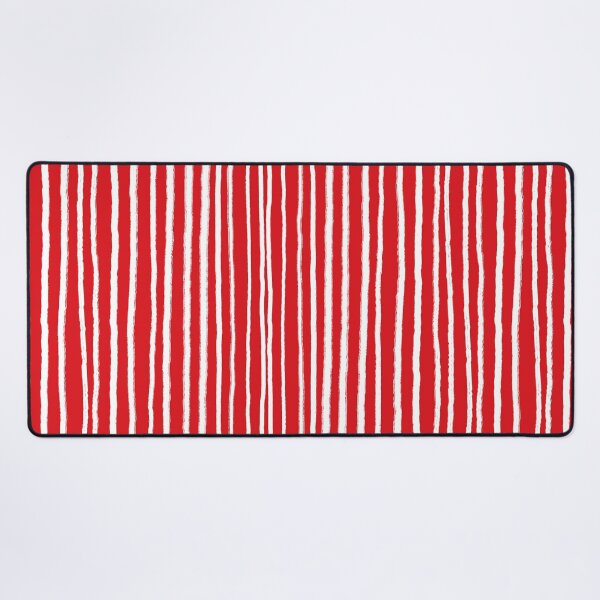 Item preview, Red and White, Vertical, Free Hand Stripes designed and sold by OneThreeSix.