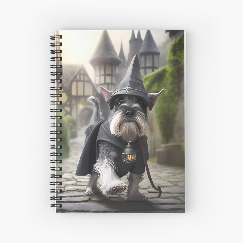 Cute Mini Schnauzer Wizard Journal