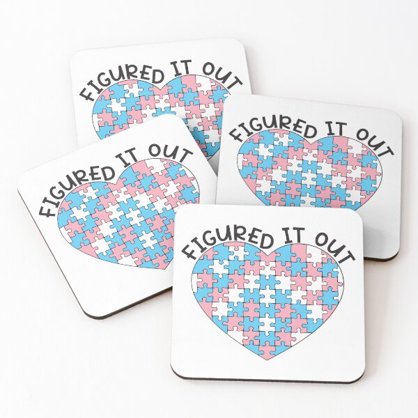 Item preview, "Figured It Out" Trans Pride Puzzle Heart  designed and sold by LaLunaWinters.