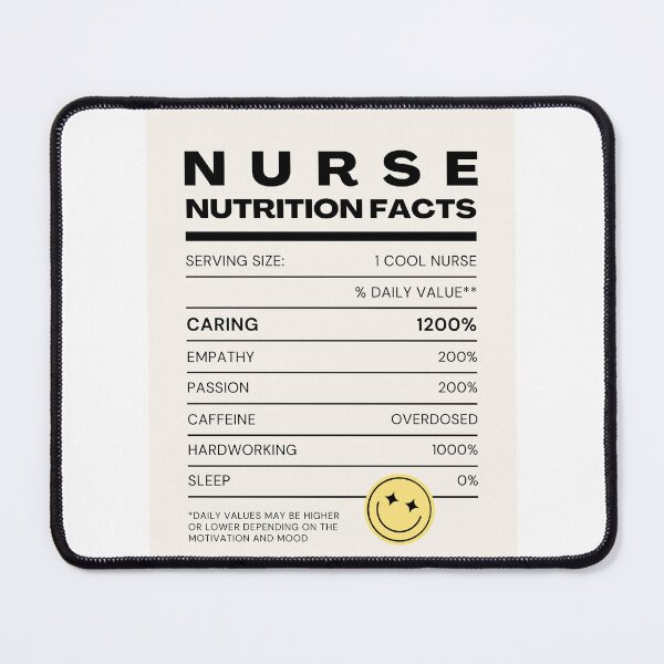 Item preview, NURSE Nutrition Facts Label - Funny Read with Smiley Face designed and sold by GotPink.