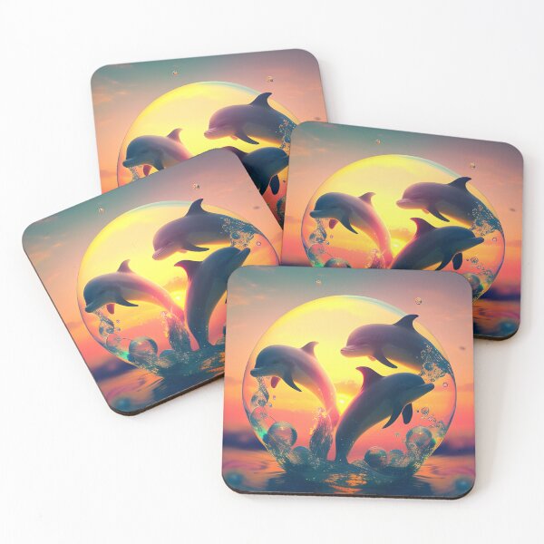 Item preview, colorful dolphins designed and sold by DEMONIZATOR.