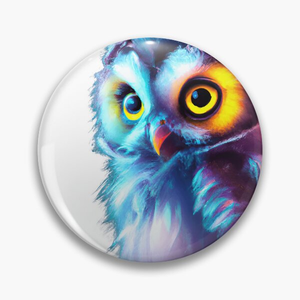 Item preview, Young owl in neon light (AI generated) designed and sold by QuiteGoodShirts.