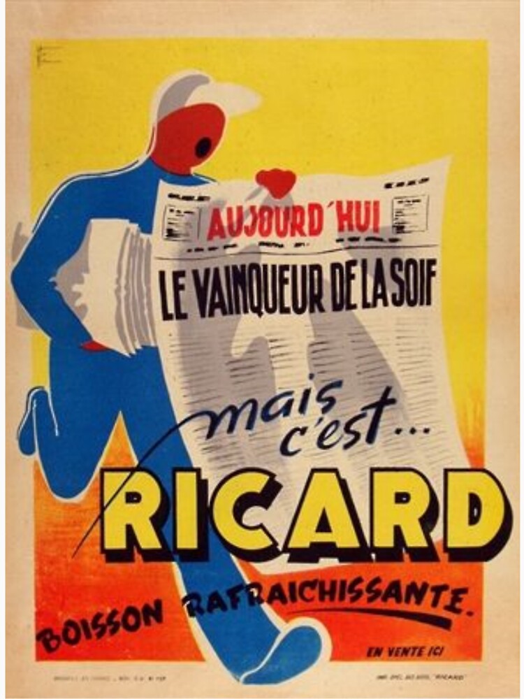 Vintage Ricard advertising poster Winner of thirst