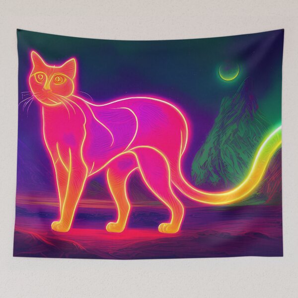Item preview, Neon Glow Cat designed and sold by toyjesus.
