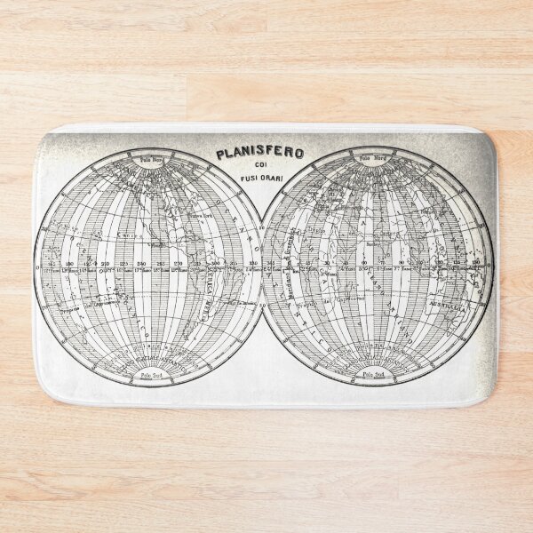 Item preview, Planisphere with time zones 1896 designed and sold by Francespoppy.