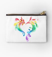 Herz aus Regenbogentropfen (Regenbogenherz) Täschchen