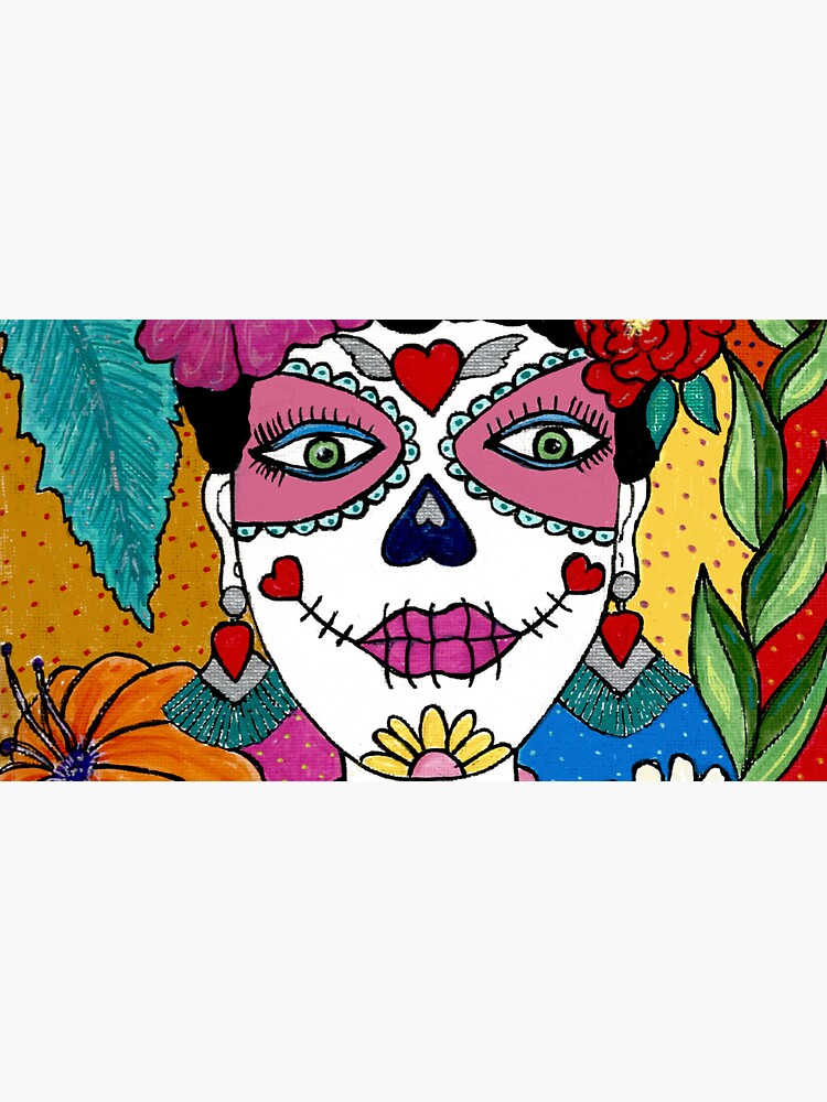 Thumbnail 7 of 7, Cap, Sugar Skull Pink designed and sold by FunkyAdicom.