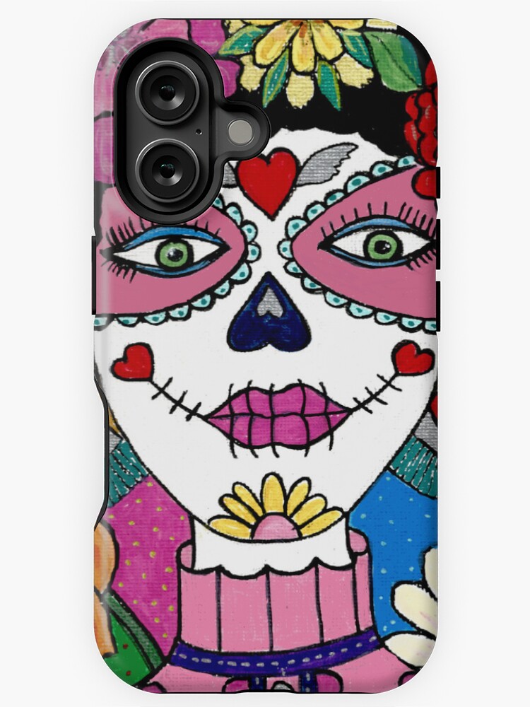 Thumbnail 1 of 4, iPhone Case, Sugar Skull Pink designed and sold by FunkyAdicom.