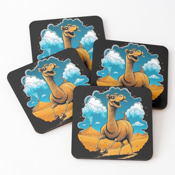Item preview, funny Camel run in desert designed and sold by Pawtastic Prints.