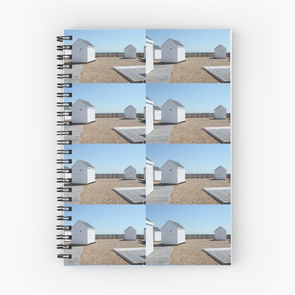 Item preview, White beach huts  designed and sold by Nick Pautrat.