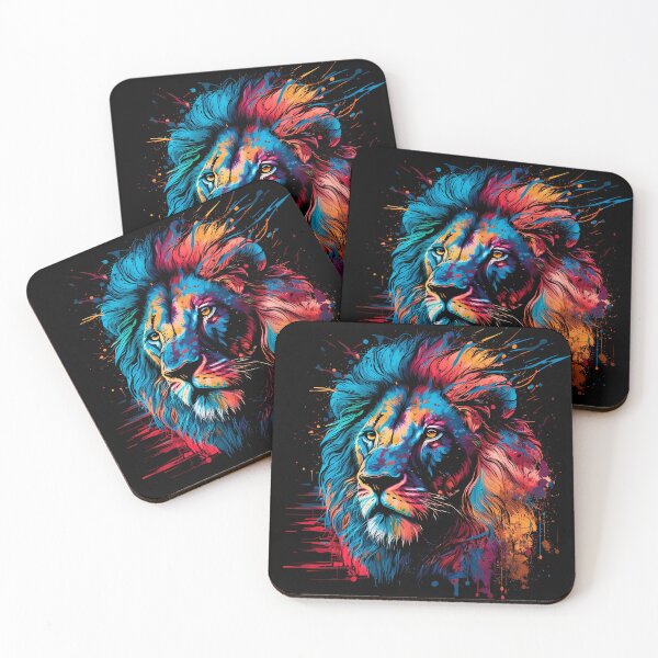 Item preview, The Majestic Lion Face: Explosion of Colors designed and sold by SweetMagicDream.