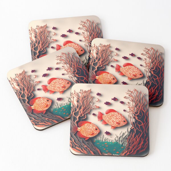 Item preview, Fish Swimming in Paper art style designed and sold by FormFinder.