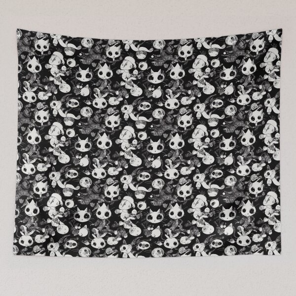 Item preview, Ghost Cats Pattern designed and sold by KookyKaboodle.