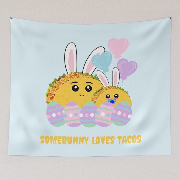 Item preview, Somebunny loves tacos - Cute Baby boy and Dad Easter tacos designed and sold by CuddlyPeas.