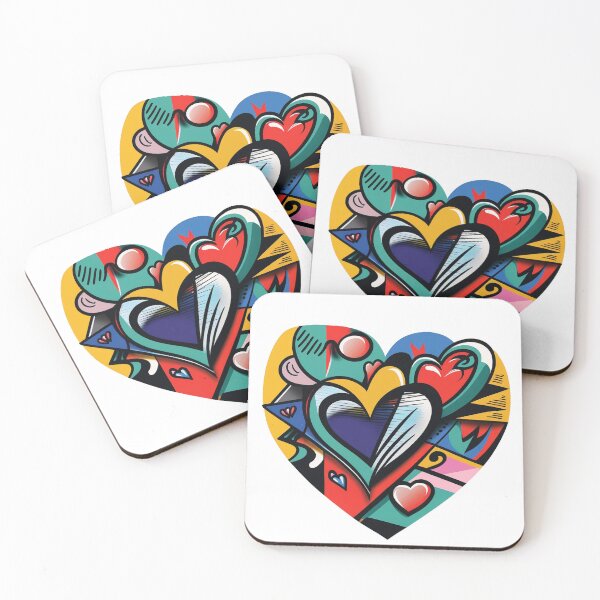 Item preview, Art style colorful heart, fan art designed and sold by GeekLabz.