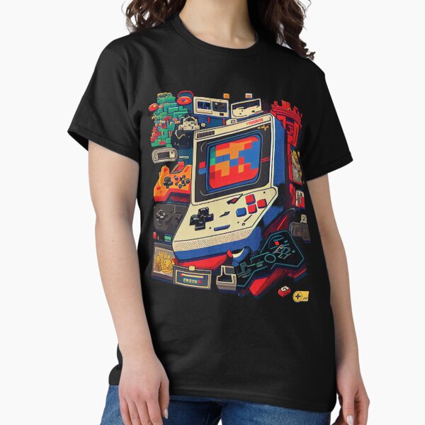 Item preview, 90s Gaming Frenzy Pixel Art Graphics - Classic Video Game Characters designed and sold by delohill.
