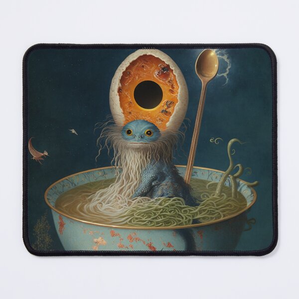 Item preview, Bosch Inspired Psychedelic Ramen Poster designed and sold by dragonfruit-art.