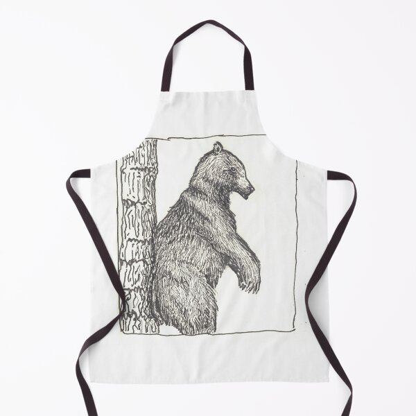 Item preview, Wild bear scratching its backside on a tree in the forest designed and sold by CrittersByLola.