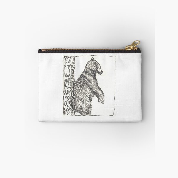 Item preview, Wild bear scratching its backside on a tree in the forest designed and sold by CrittersByLola.