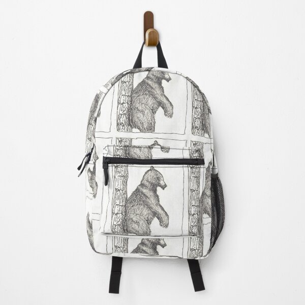 Item preview, Wild bear scratching its backside on a tree in the forest designed and sold by CrittersByLola.