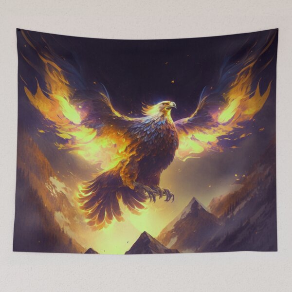 Item preview, Gold Fiery Phoenix designed and sold by Healio2.
