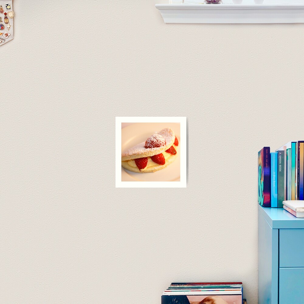 Strawberry sponge cake Art Print
