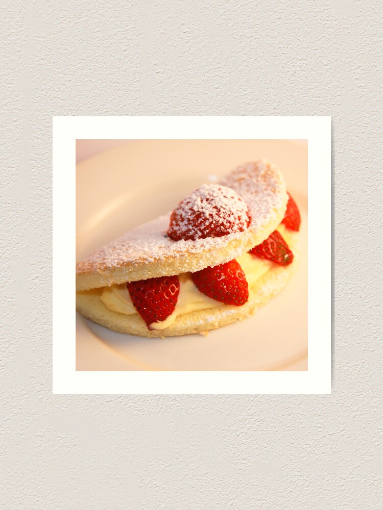 Alternate view of Strawberry sponge cake Art Print