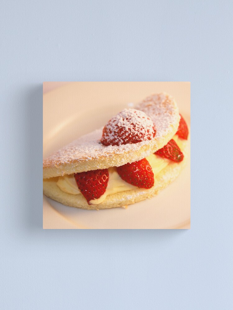 Alternate view of Strawberry sponge cake Canvas Print