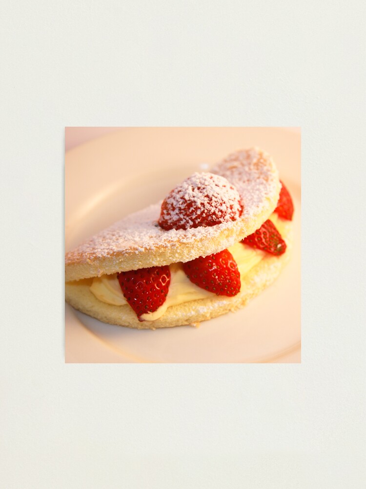 Alternate view of Strawberry sponge cake Photographic Print