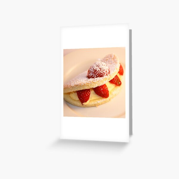 Strawberry sponge cake Greeting Card